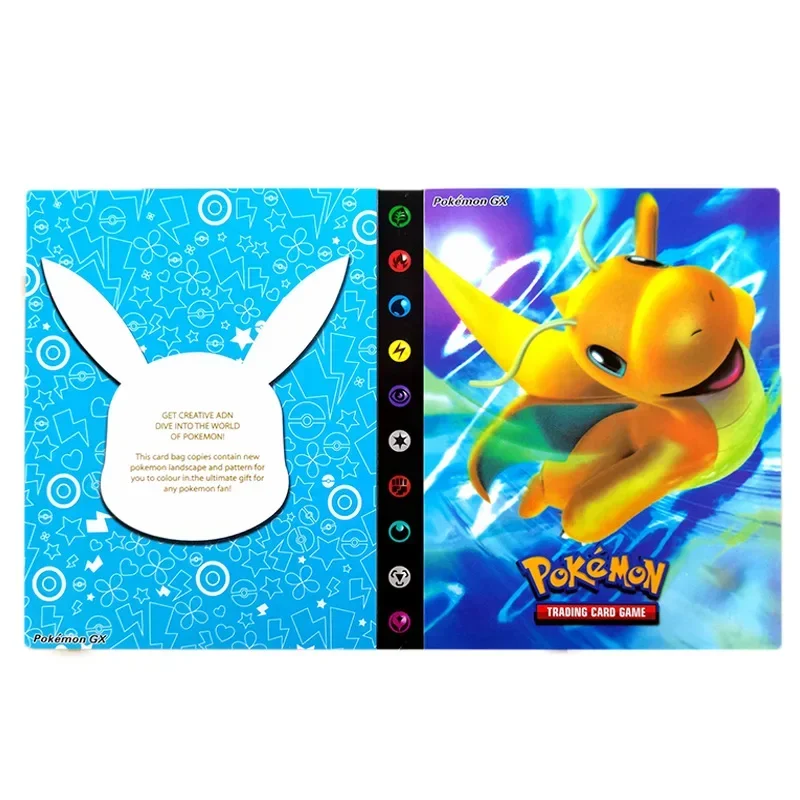 4 Pocket Charizard Cards Album Holder Cartoon 240 Card Anime Map Game Collection Binder Book Folder Top Toys Gift for Kids