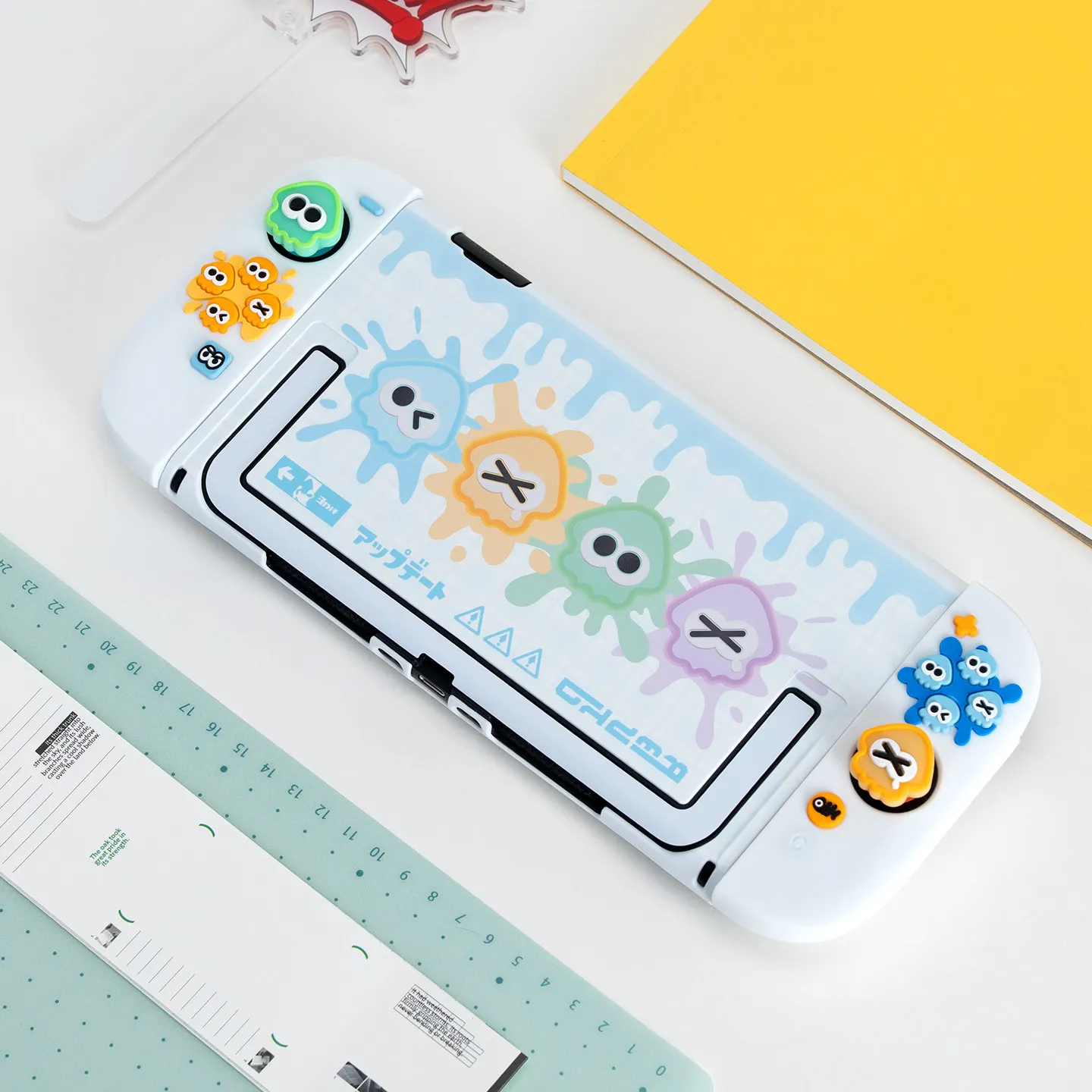 

Защитный чехол, совместимый с Switch 2 - NS2 (2025) в стиле чернил, жесткий защитный чехол с улучшенным захватом, силиконовые накладки на Joy-Con