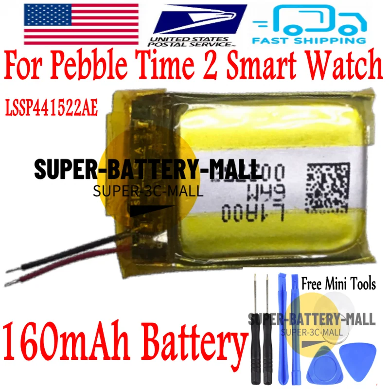 

Аккумулятор USPS 160 мАч LSSP 441522 AE для умных часов Pebble Time 2