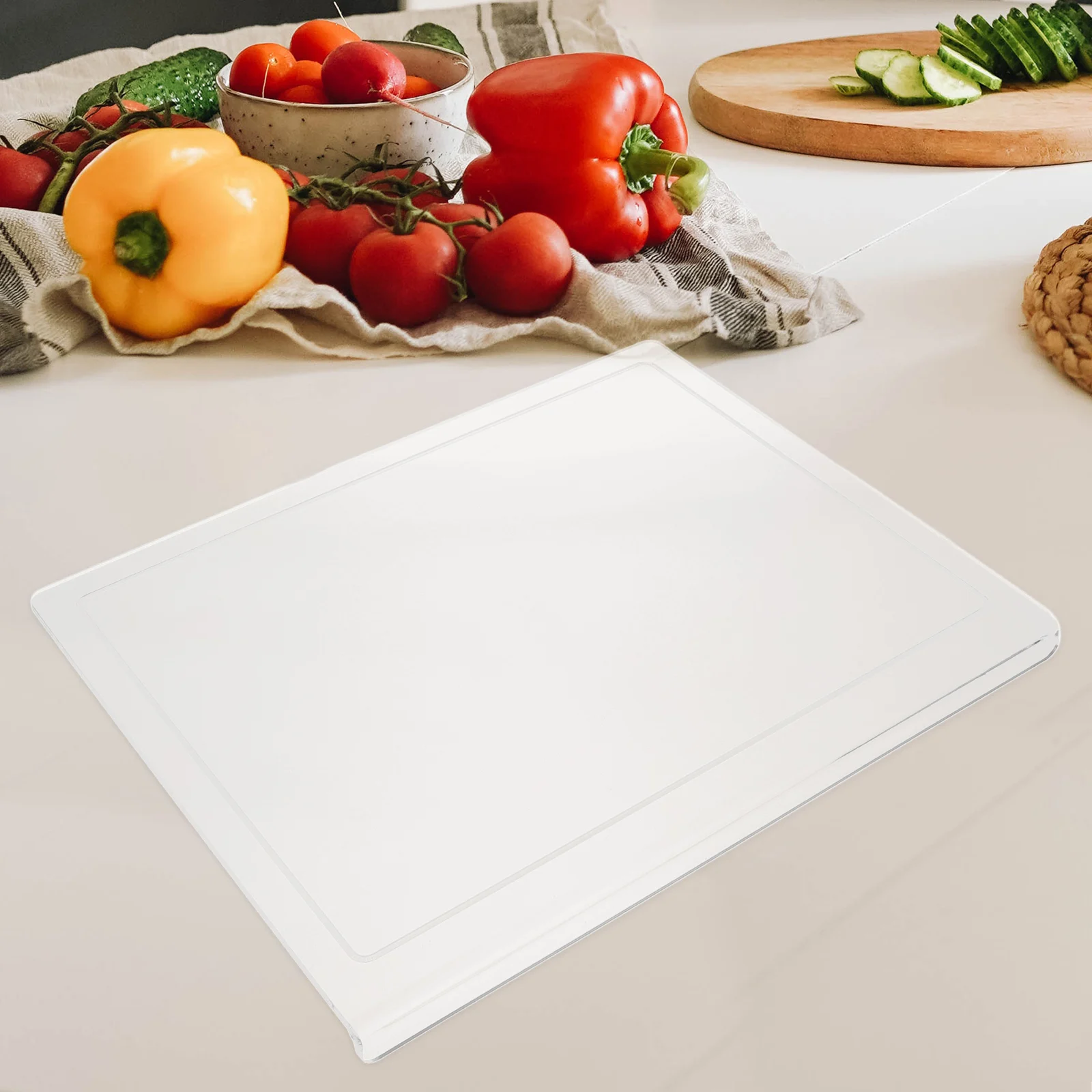 

Acrylic Cutting For Kitchen Transparent Clear Non Slip Large Chopping Board With Handle Countertop Board Easy Clean