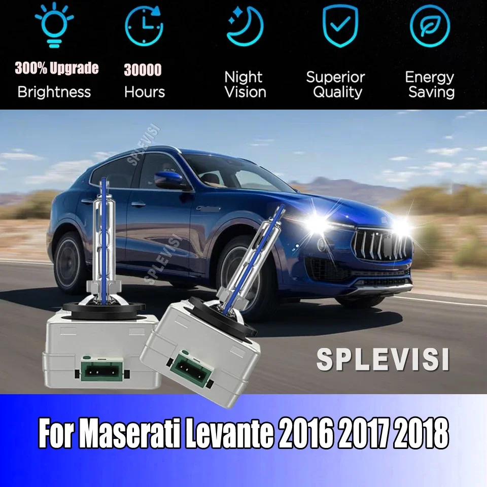 HID Xenon Headlight Bulb 35W D3S Car Lamp 6000K Diamond White w/ Excellent brightness For Maserati Levante 2016 2017 2018
