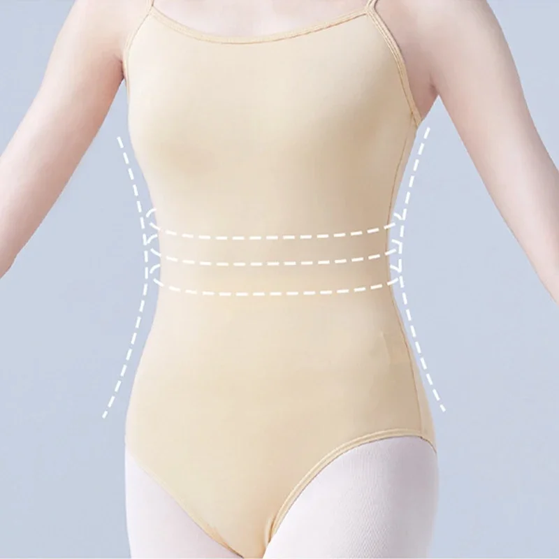 ผู้หญิง Camisole Leotard Nude บัลเล่ต์กางเกงไม่มีรอยต่อชุดชั้นใน Leotards ยิมนาสติกเต้นรํา Leotards บัลเล่ต์ผู้ใหญ่ Dancewear