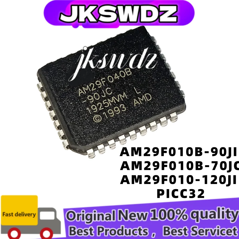 

5 pieces, 100% NEW AM29F010B, AM29F010B-90JI, AM29F010B-70JC, AM29F010-120JI, PLCC32