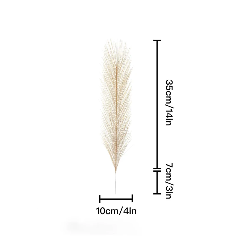 10 قطعة عشب بامباس الصناعي الزهور الاصطناعية بوهو الديكور باقة الزفاف ديكور غرفة المنزل نبات صناعي رقيق زهرة القصب #3