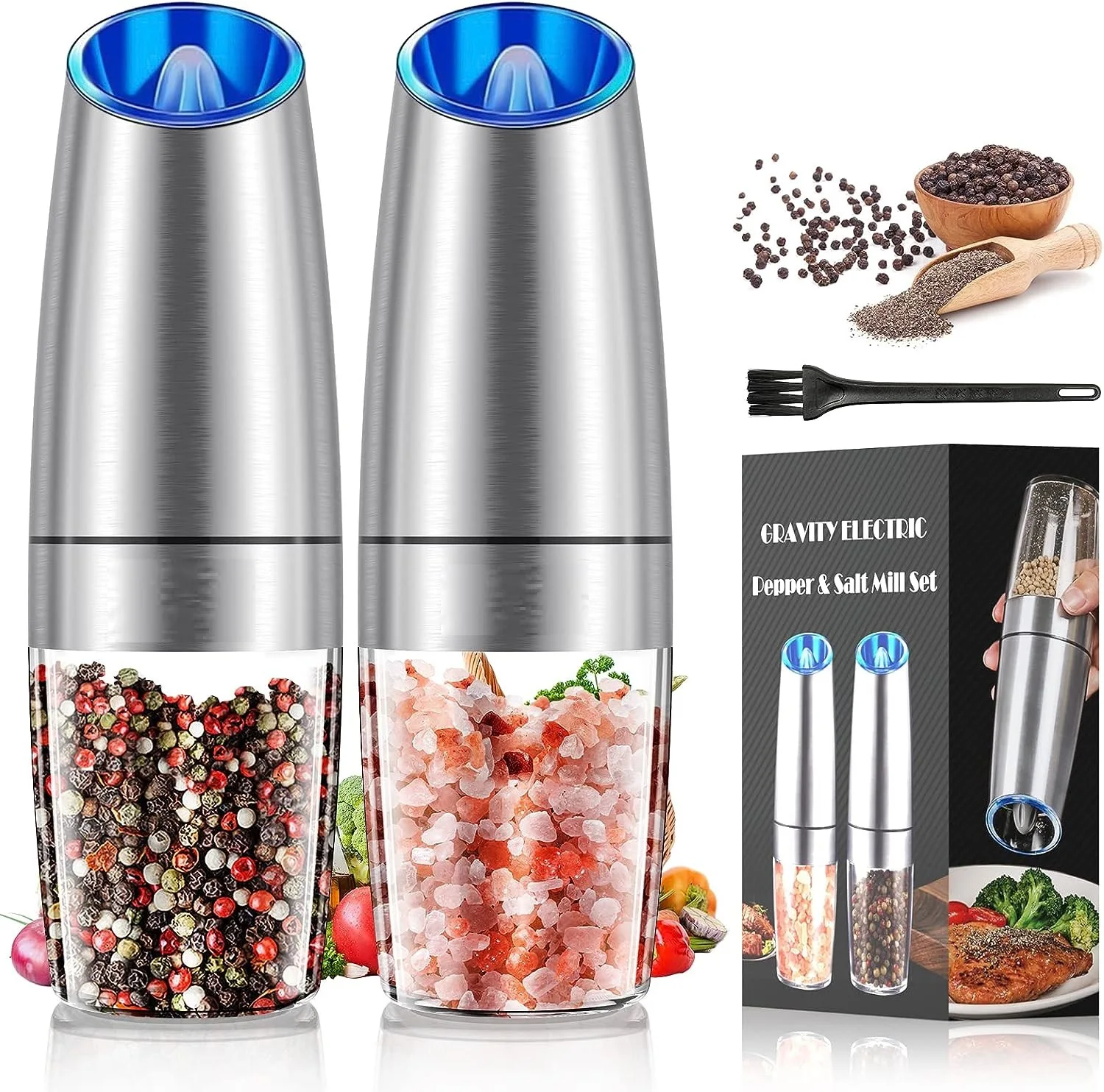 940065 Electric Automatic Gravity Pepper Mill Pepper Grinder