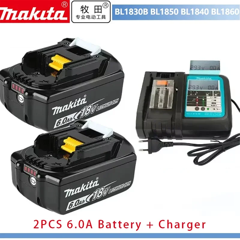 Original Makita 6Ah/5Ah/3Ah for Makita 18V Battery BL1830B BL1850B BL1850 BL1840 BL1860 BL1815 Replacement Lithium Battery