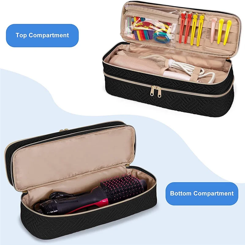 حقيبة حمل جديدة مجفف شعر/مجسم/مصفف شعر، منظم حقيبة تخزين معزول لمصفف الشعر مع فواصل #3