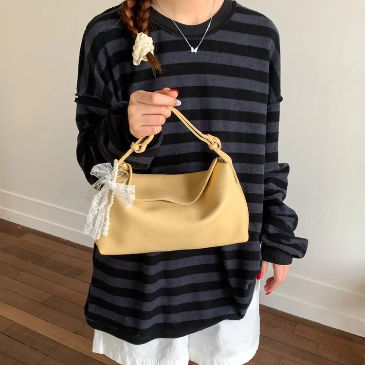 

New 840 Zipper Underarm Bag Versatile Pillow Bag Handbag Shoulder Bag Casual Simple Fashion Commute