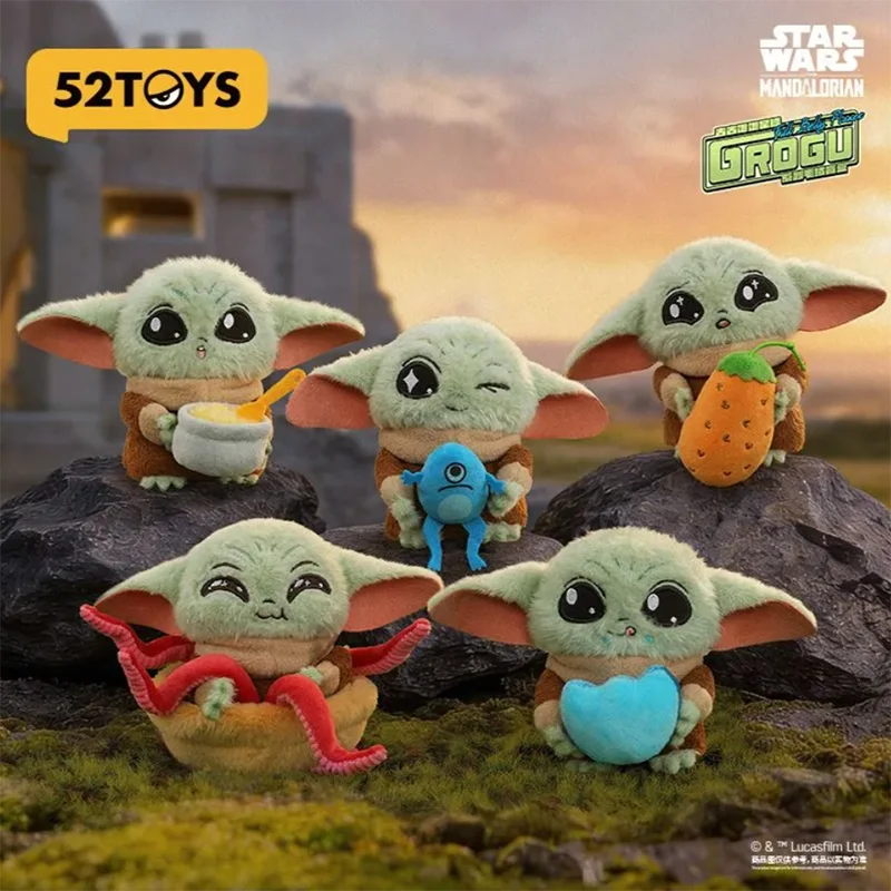 52TOYS Star Wars The Mandalorian Grogu Plüsch-Blindbox, niedliche Sammelfigur, Desktop-Ornament, kreatives dekoratives Geschenk