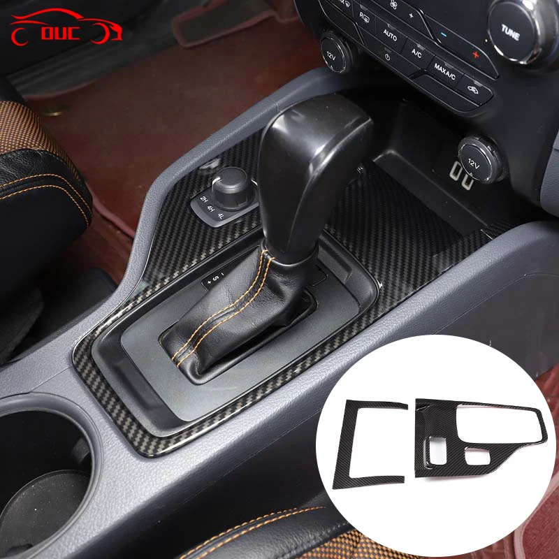 

ABS Carbon Fiber Car Interior Center Console Gear Shift Panel Cover Trim For Ford Ranger Wildtrak 2015-2021 Auto Accessories