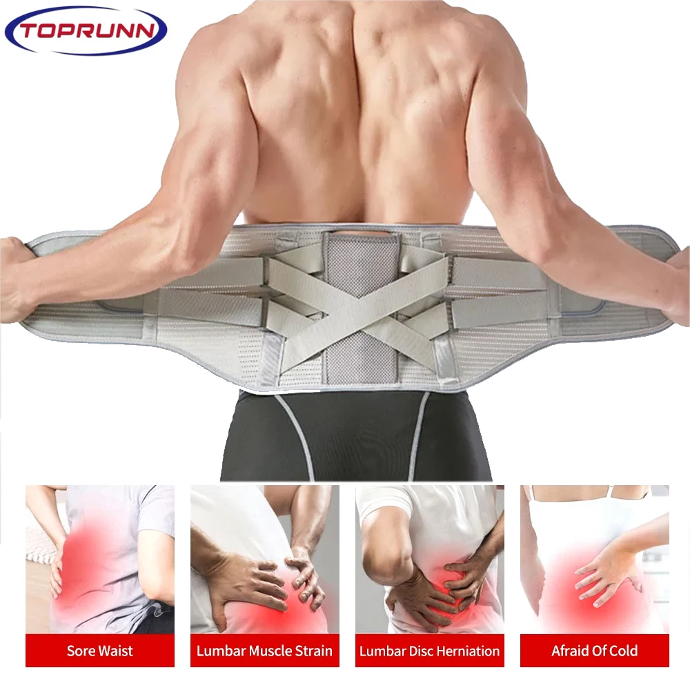 

Lower Back Brace Pain Relief Lumbar Back Support Belt for Women Men Waist Support Herniated Disc Sciatica with Removable Stays