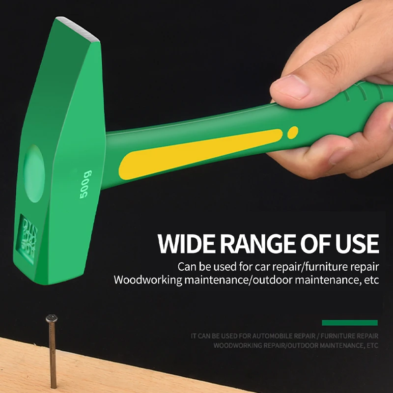 Shockproof Knock High Carbon Steel Hammer for Home Mechanical Workshop Multifunctional Woodworking Hand Tools 200/300/500g