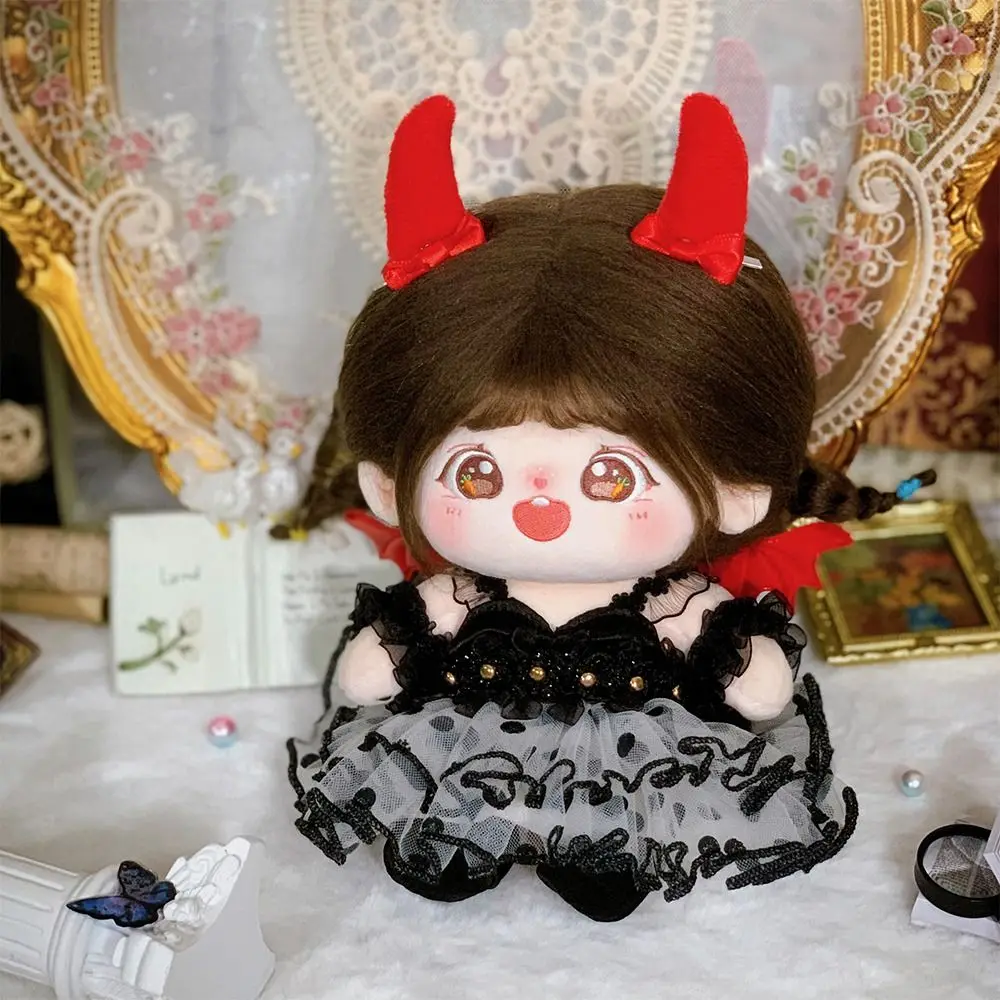 for 20CM Doll Dress Black White Luminescence Doll Lighting Clothes Set Doll Accessories Toy Angel Devil Doll Dress Accessories