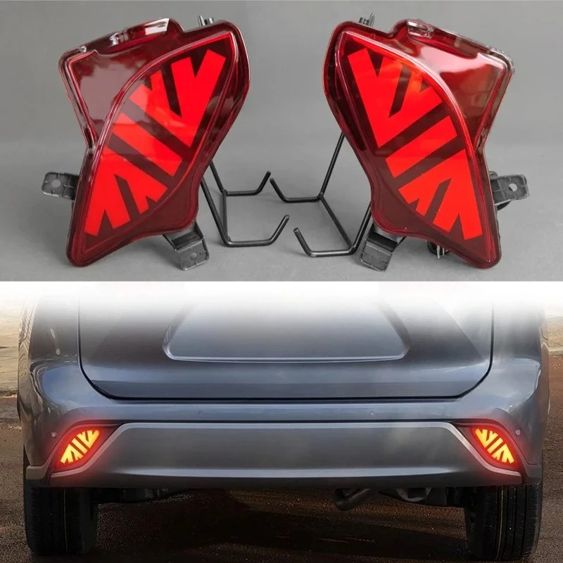 

Для Toyota Highlander 2021-2025: 2 шт. светодиодных задних бамперных фонарей-отражателей с динамическим указателем поворота и стоп-сигналом, аксессуары