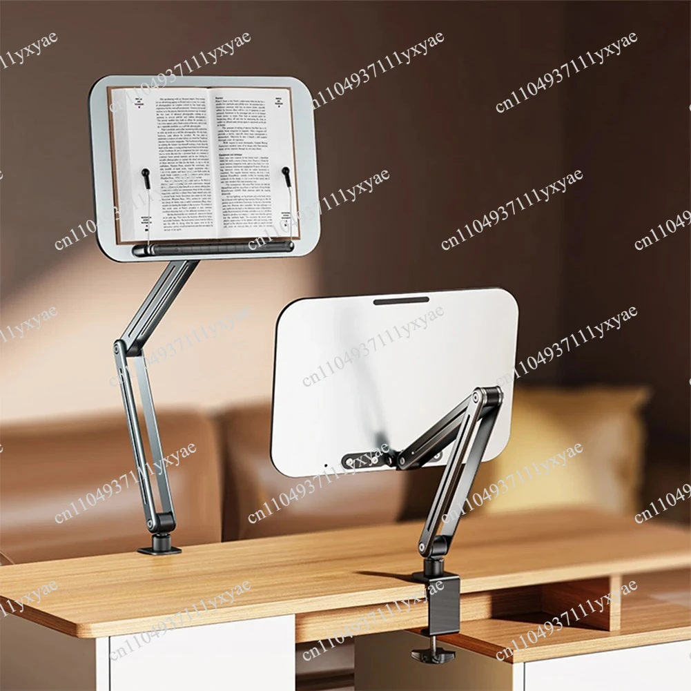 Desk Clamp Book Stand for Reading Adjustable Recipe Book Holder Reading Book Bracket for Laptop Tablet Recipe Textbook