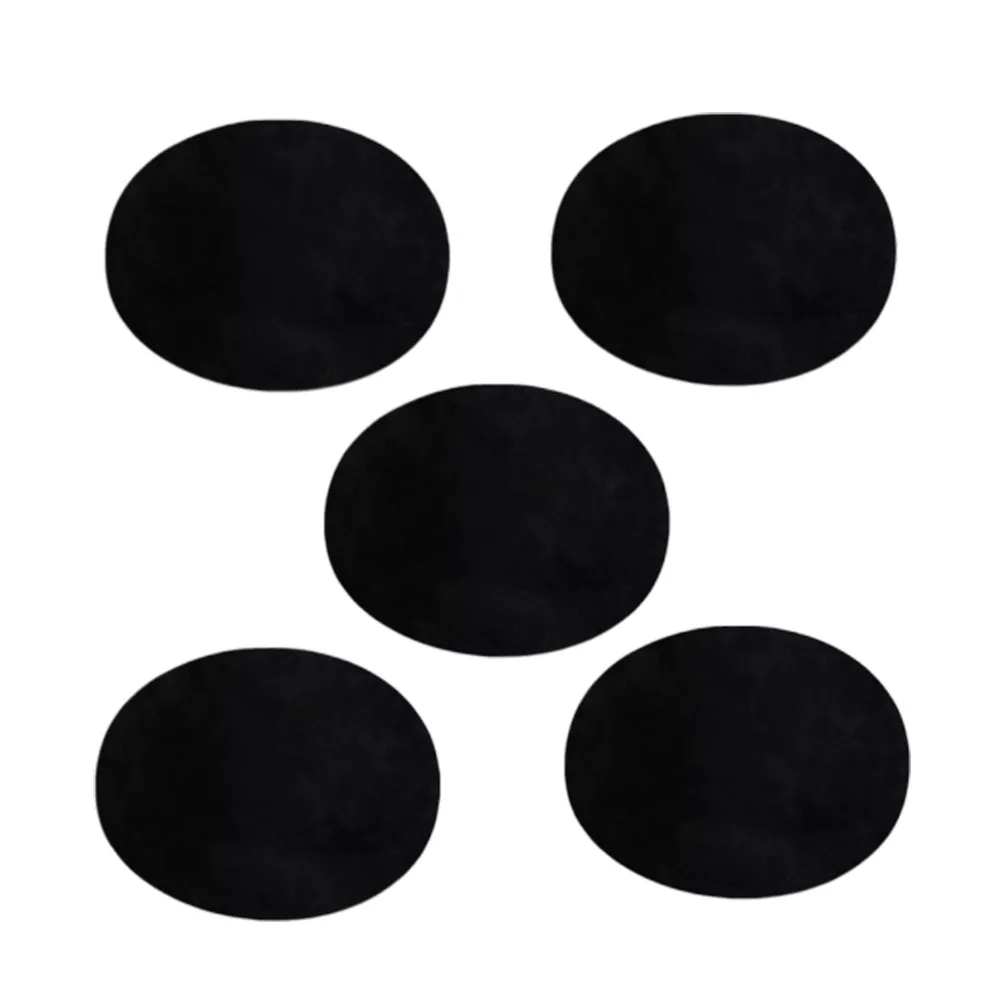 25Pcs Back Adhesive Fabric Patches Multi-Color Oval Suede Clothes Patches Kit DIY Applique Stickers for Sweaters Jackets Jeans