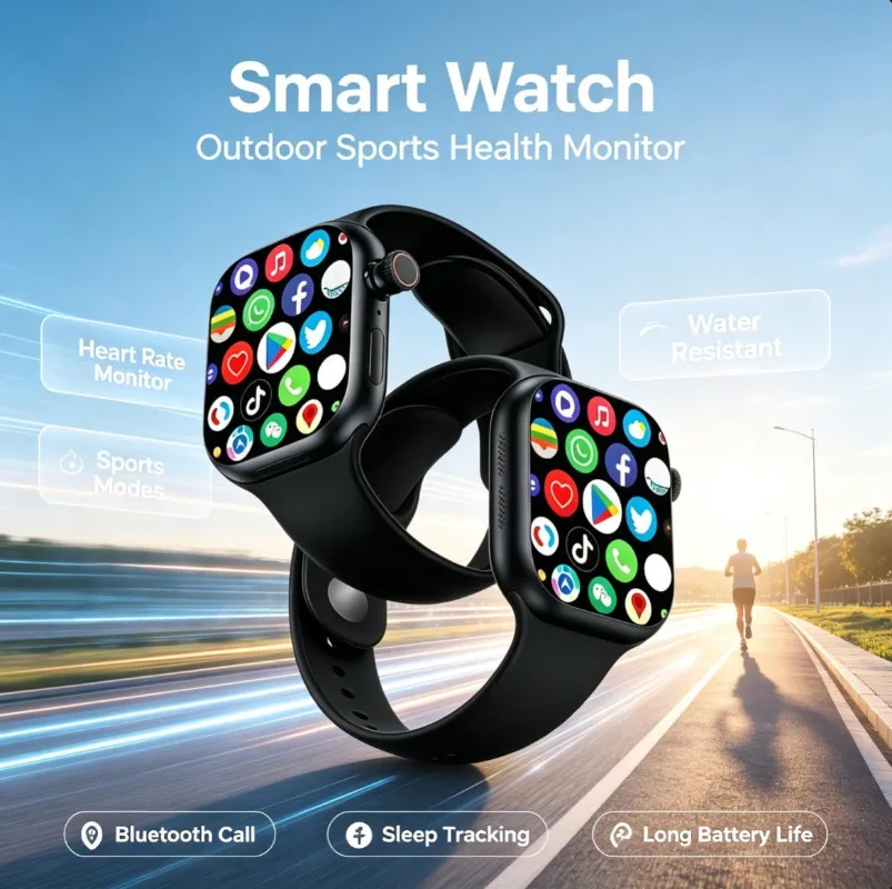 CD20 Multifunctional Sports Smartwatch Built‑in GPS Independent SIM Call Large Storage Outdoor Fitness Watch for Men Women