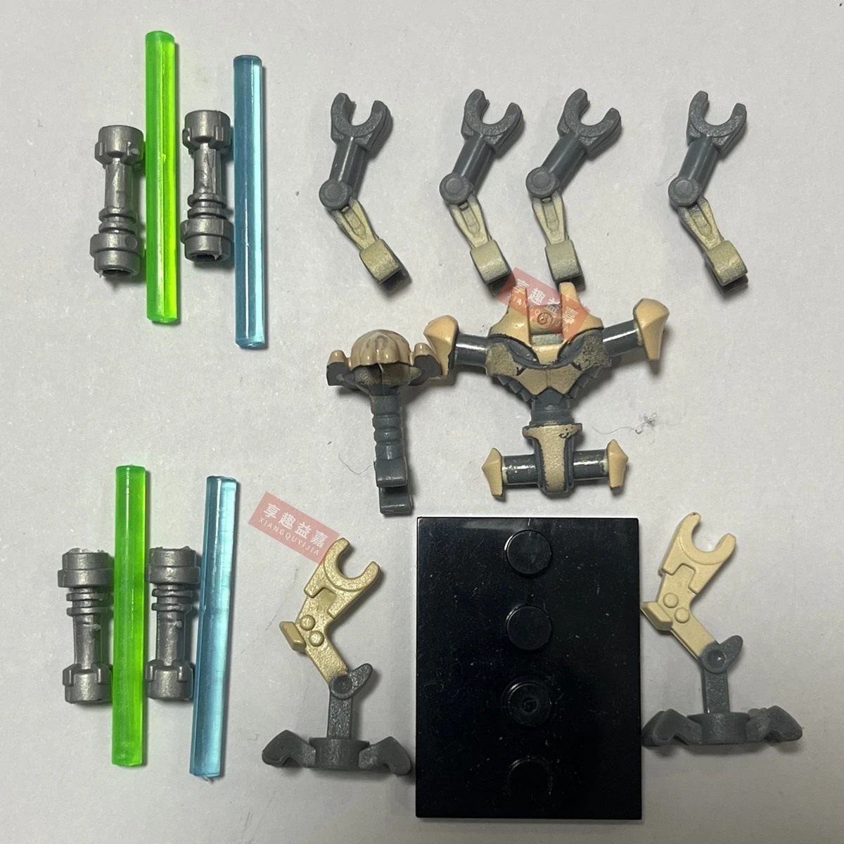 MOC Koruit Star Space W 4cm Mini Dolls Lightsaber Blaster Armor  Robot  Building Blocks Brick Private Toys Figures For Kids