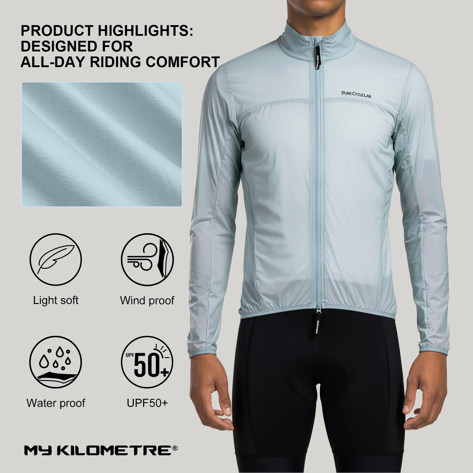 男性女性サイクリングジャケット超薄型防風ウインドブレーカー通 - Running Gear Jacket のレビューと価格