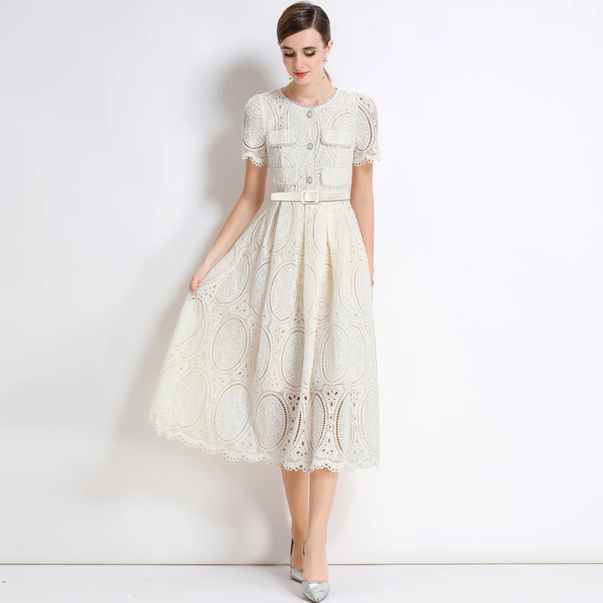 2023 sommer Luxus Perlen Stickerei Blume Spitze Lange Kleider frauen Sommer Prom Robe Abend Party Midi Vestidos Weibliche