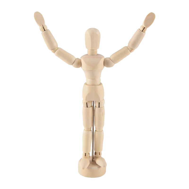 

A04F-Деревянный чертеж для рисования, 14, различные позы, изготовленный материал для рисования, подвижная модель, 14 см