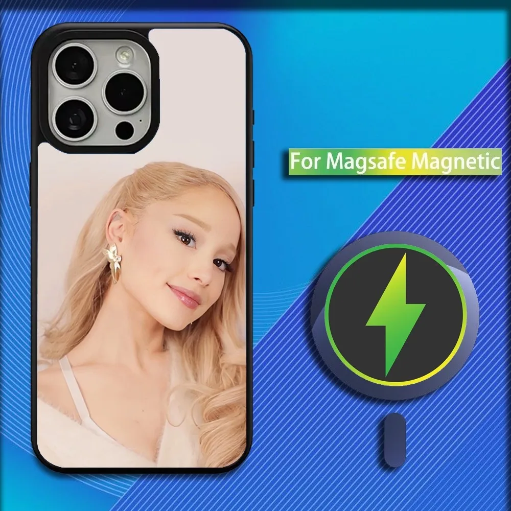 Actor Girl A-Ariana G-Grande Phone Case For iPhone 16,15,14,13,12,11,Plus,Pro,Max,Mini Magsafe Magnetic Wireless Charging