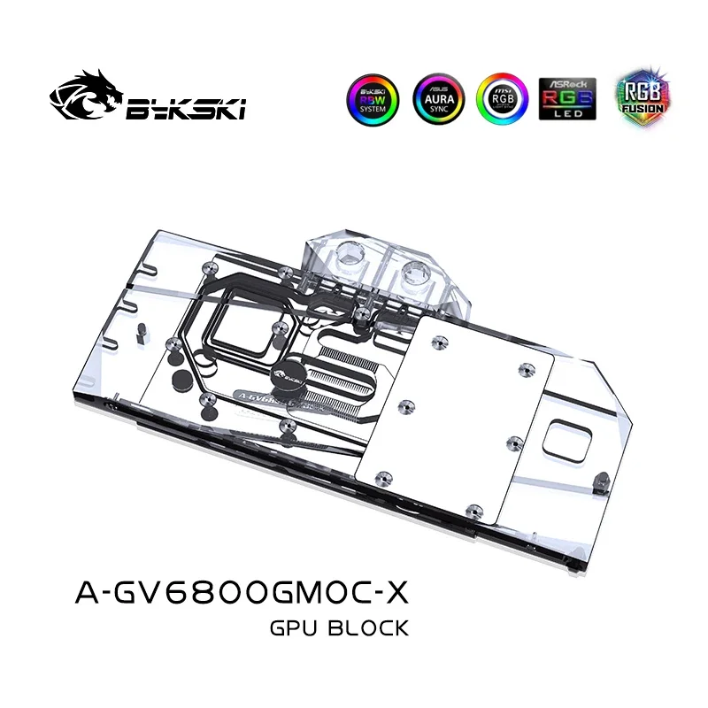 Bykski GPU Water Block for GIGABYTE Radeon RX6800 GAMING OC Video Card Cooled Radiator /Thickened Copper Plate A-GV6800GMOC-X