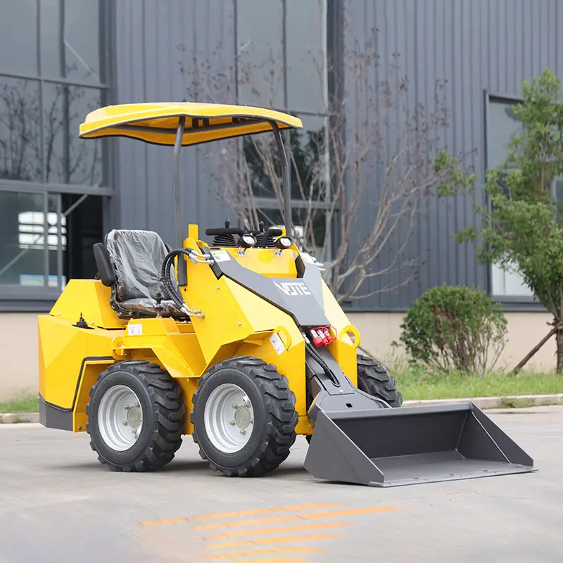

VOTE New Mini Skid Steer Loader 1Ton EPA Kubota Engine EURO 5 CE Multifunctional Agricultural Small Wheel Loader