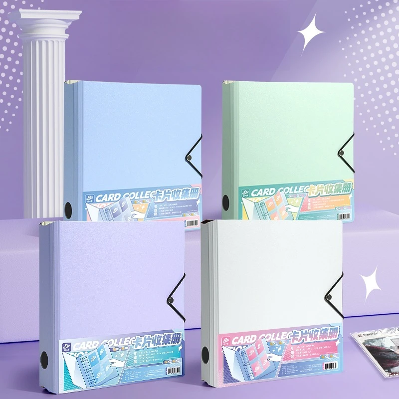 

Kawaii Binder A5/A4 D-Ring Album for 3" Cards K-pop Idol Photocard Holder, Refillable Pin Badges Polaroid Photo Organizer