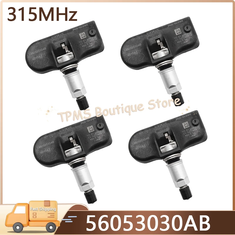 

56053030AB TPMS Tyre Pressure Sensor For Mitsubishi Lancer Outlander 4pcs 315MHz Car Tire Pressure