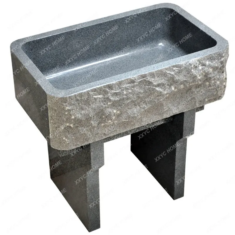 Marble Laundry Tub Balcony Home Inter-Platform Basin Integrated Wash Sink Outdoor Pool Outdoor Washboard with Wash Basin