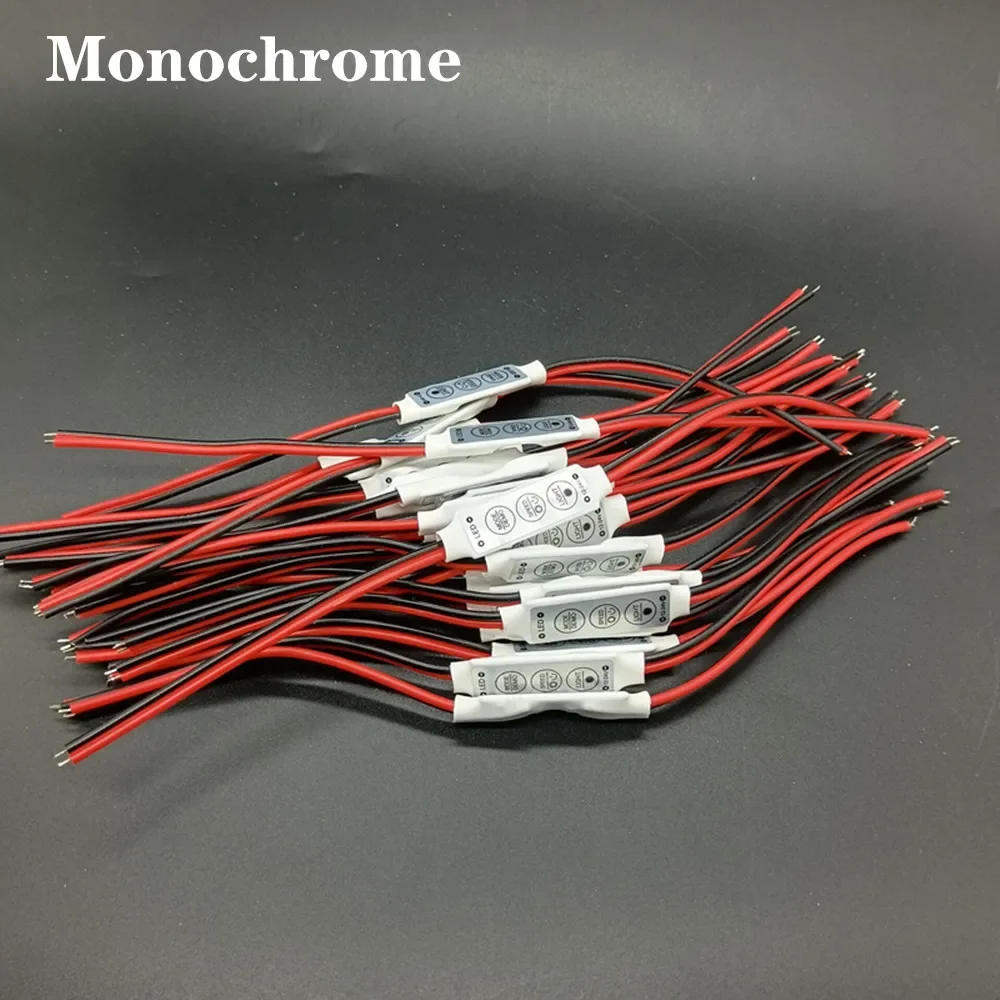 5-10PCS DC 5V-24A 3Keys Mini LED Amplifier monochromRGB Controller Dimmer Driver For 5050/3528/2835 SMD LED Strip Lights