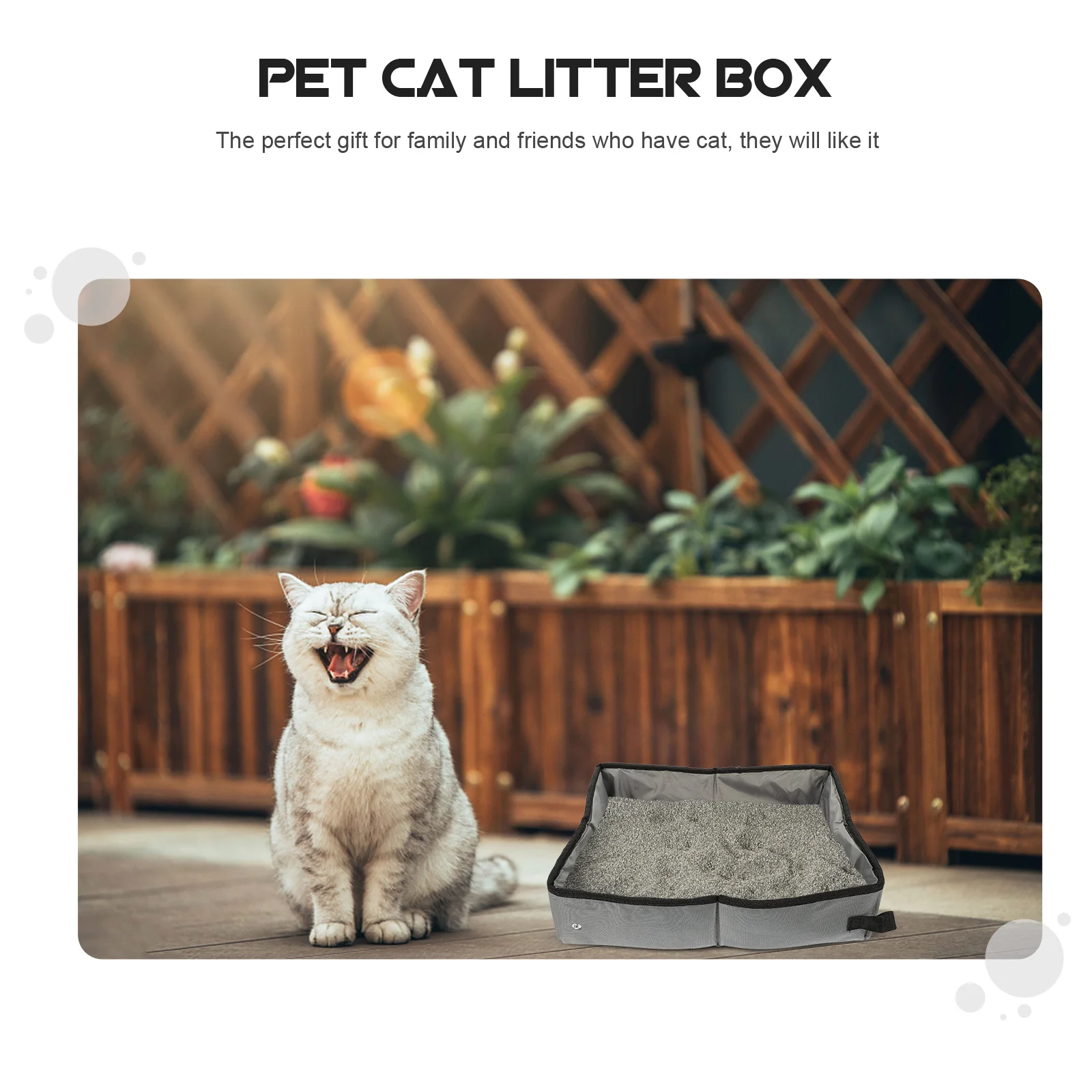 

Foldable Waterproof Cat Litter Box Portable Travel Sand Holder Durable and Space Saving Design Travel Litter Box