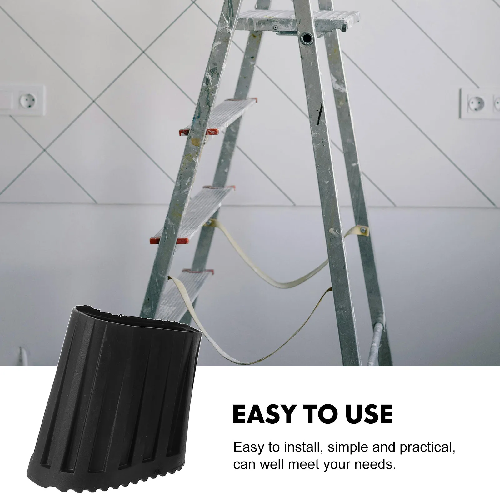 

4pcs Rubber Covers for Ladder Ladder Bottom Covers Feet Replacement Durable Thick Construction Facility Parts