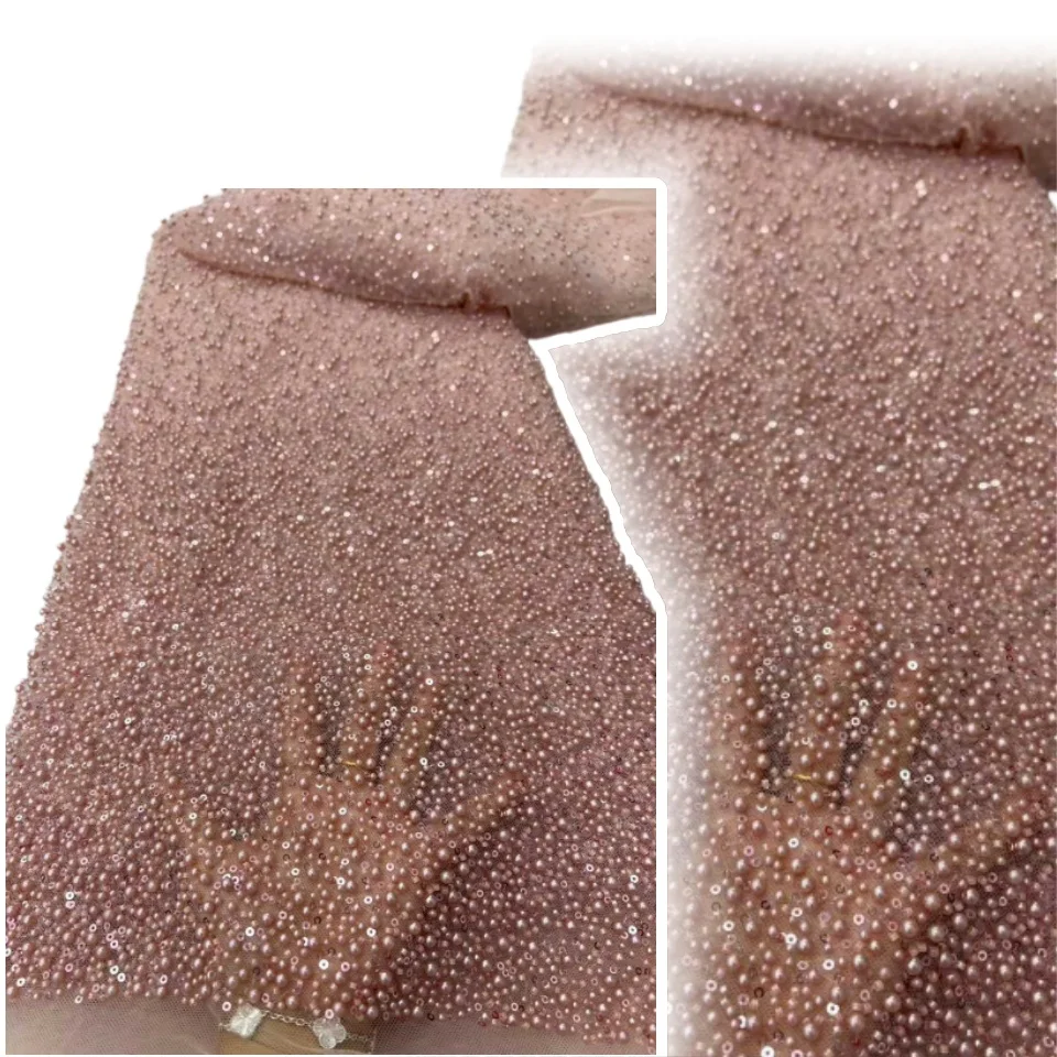 

Африканская фиолетовая, сиреневая, расшитая бисером и блестками, кружевная ткань, мятно-зеленый бисер, тюль, кружевная ткань, вышитая кружевная ткань для шитья CC1178