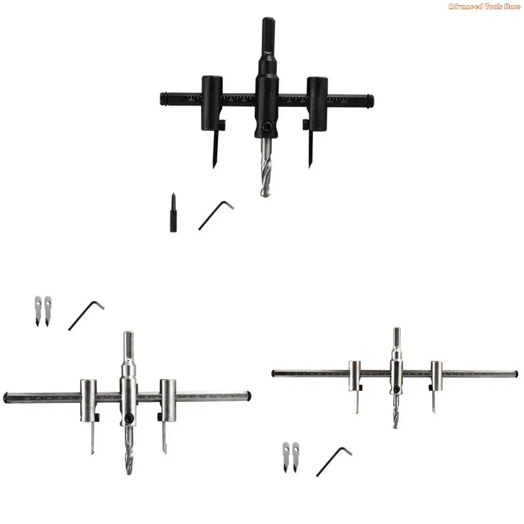 

Construction Manual Hole Cutter Set Adjustable 30mm-300mm Manganese Steel Blade W91B