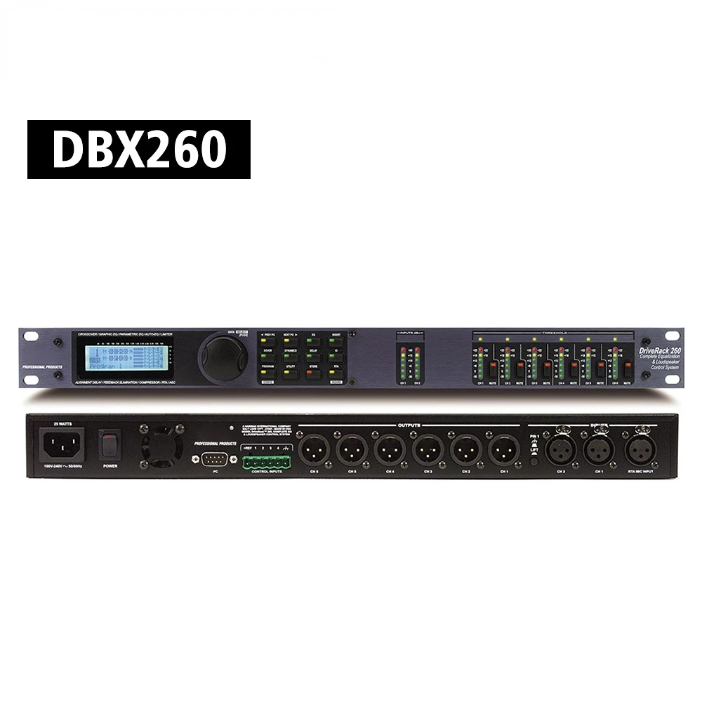 PA+ 2in6out 2x6 Out DSP Digital audio Processor Complete Loudspeaker Management System Stage Sound Equipment for DBX Drive Rack