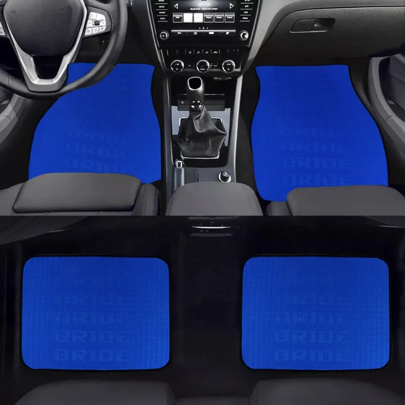 

Universal JDM BRIDE Blue Racing Fabric Floor Mats Interior Carpets 4Pcs United States