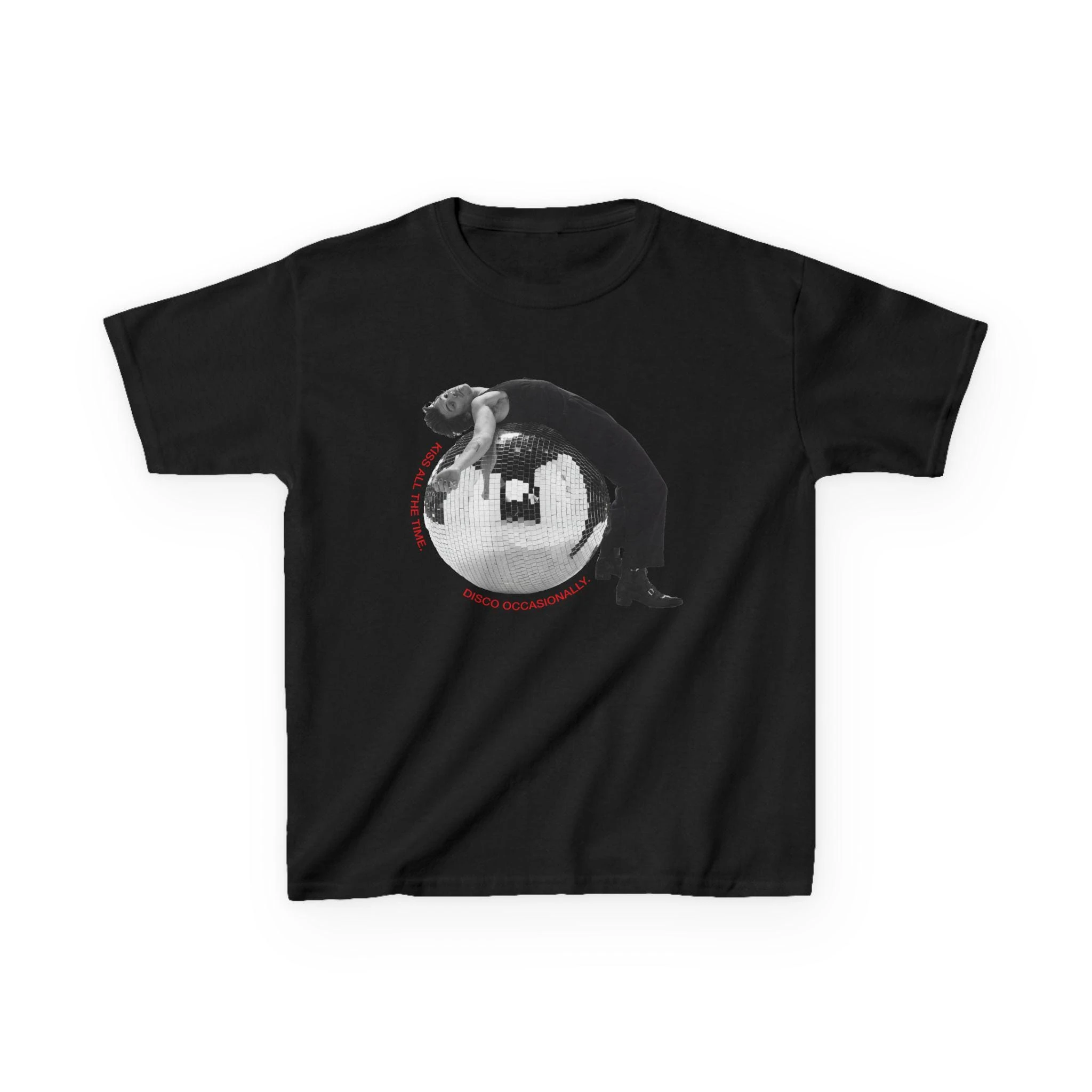 Harry Styles Kiss All The Time Disco Occasioneel Disco Ball T-shirt Dames Heren Oversized Streetwear Y2K HS Tour Grafische T-shirts