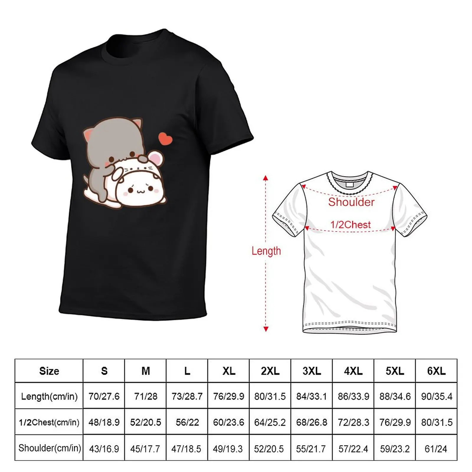 Peach And Goma Plush T-Shirt heavyweights summer clothes Men's clothing image 2
