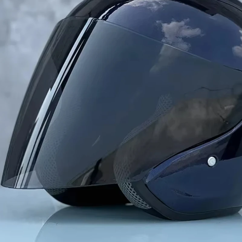 Ram4 Heldere Donkerblauwe Halve Helm Mannen En Vrouwen Motorfiets Offroad Zomerhelm Bergafwaarts Racen Bergkruis Casco Capaciteit