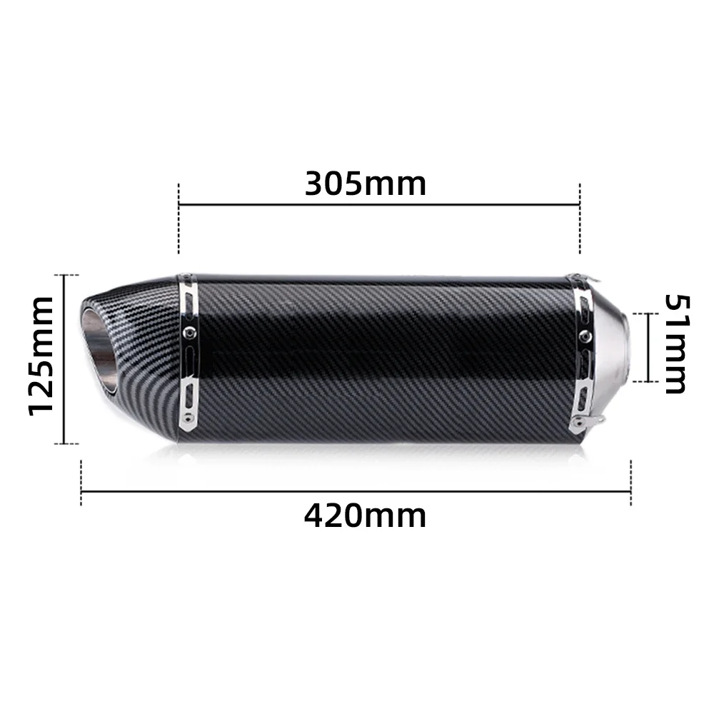 ماسورة عادم الدراجة النارية المعدلة العالمية 51 مللي متر مناسبة لـ Kawasaki NINJA400 Z900MT07/MT03 R1/R3/R6 لياماها R1/R6/R3