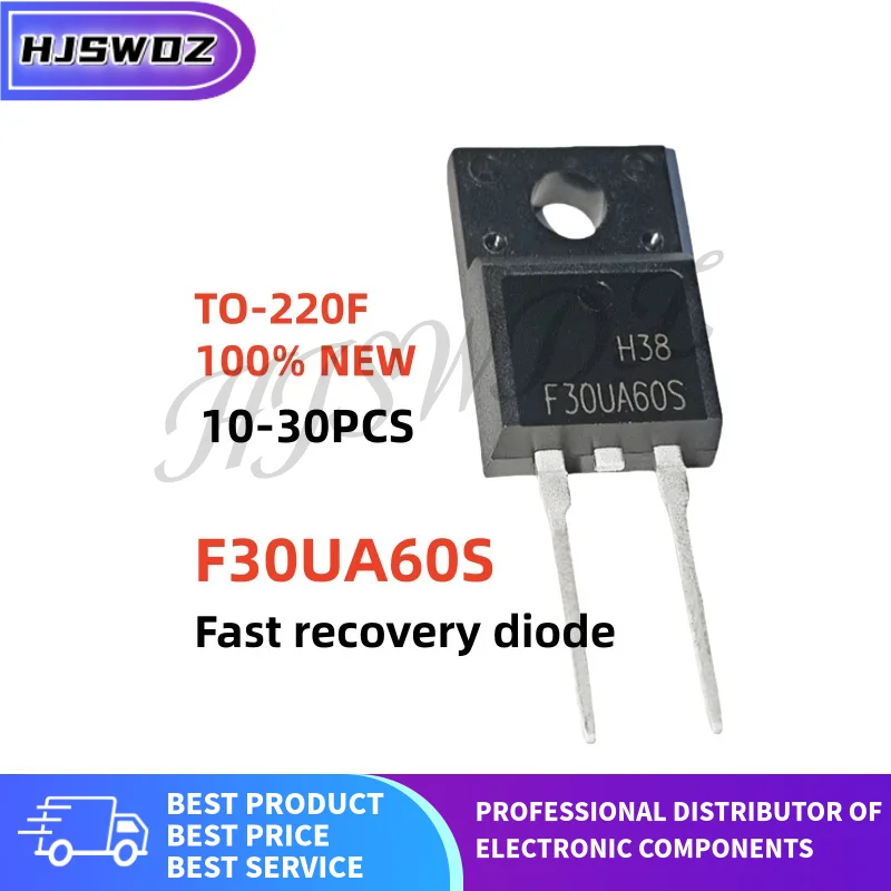 10~30Pcs brand new FFPF30UA60S F30UA60S F30UA60 TO-220F Fast recovery diode In Stock