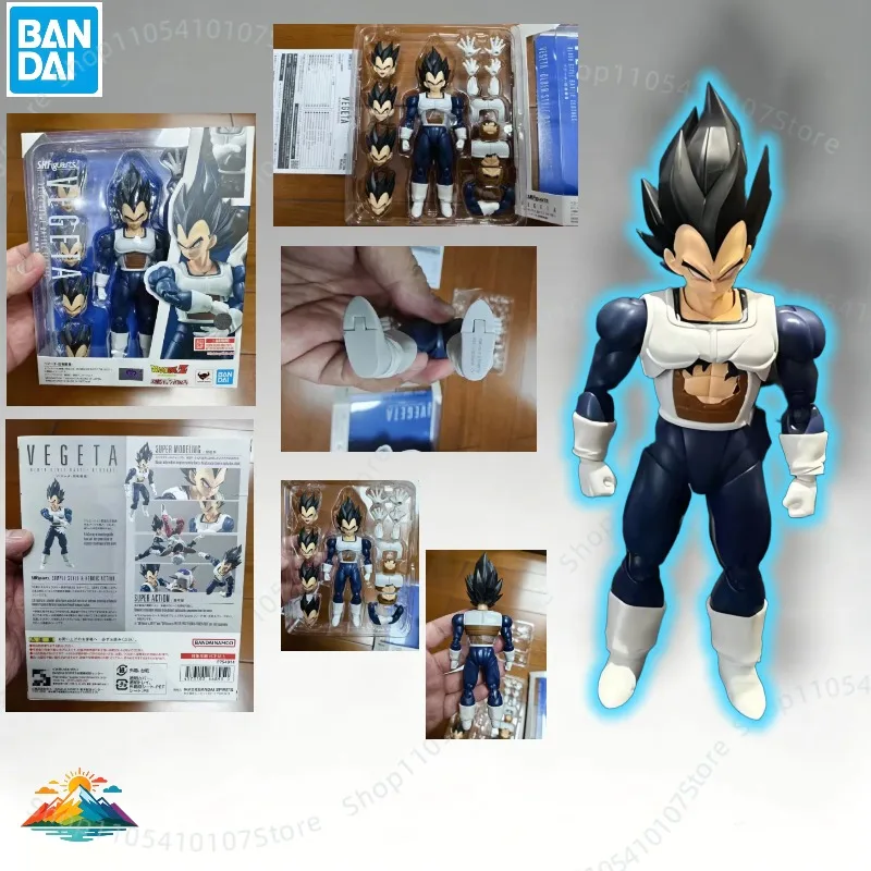 

【IN STOCK】Original Bandai SHF Dragon Ball Vegeta Older Style Battle Clothes Action Figure