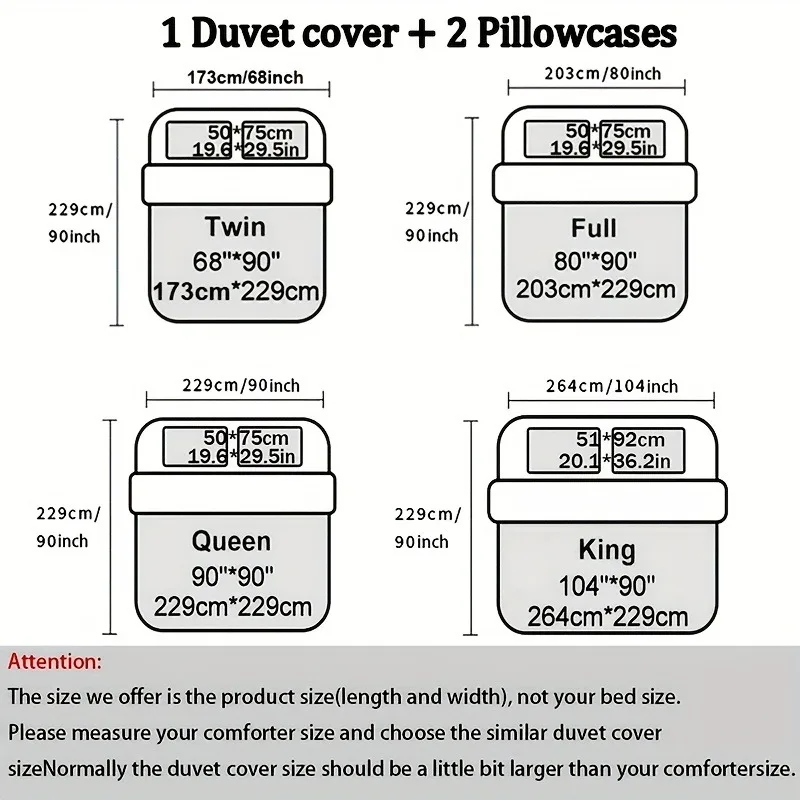 طقم غطاء لحاف مادة الطباعة الرقمية بتقنية رائعة مكون من 3 قطع منتجات للفصول الأربعة، أحمر وأزرق، أربعة مقاسات (توأم، كامل، كوين،