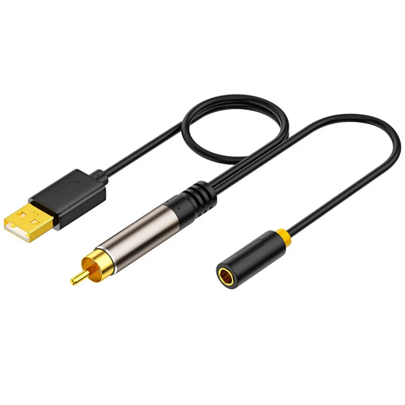 Gold-plated Digital Coaxial SPDIF Audio Aux Cable 3.5mm Female TV Box Amplifier Connection Cable with USB Port Powered Cables