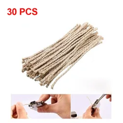 30 Pcs Wicks for Zippo Arquebus Old Cigarette Lighters Kerosene Lighter Oil Alcohol Lamp Replacement Burning Wick Accessories