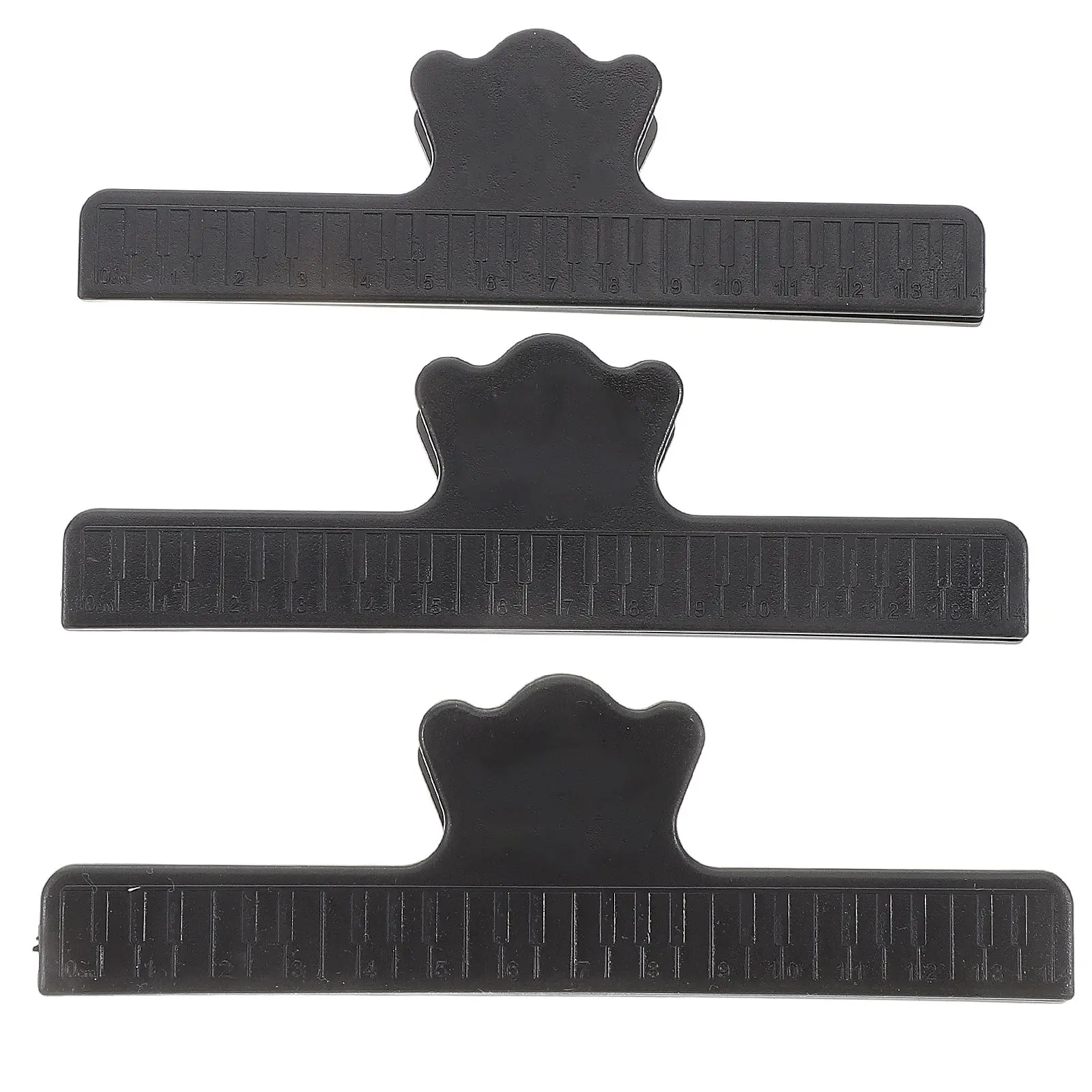 

3 Pcs Clips Sheet Music Book and Page Holder Paper Metal Black Score Stand Guitar Student