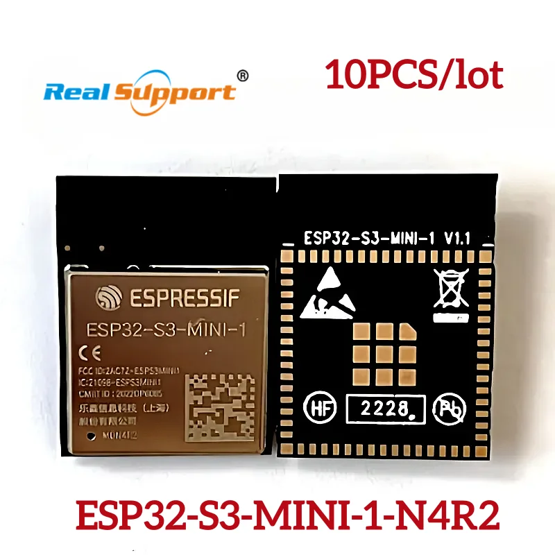 10pcs/lot ESP32-S3-MINI-1-N4R2 WiFi Module With Low-power Technology ESP32 S3 MINI 1 N4R2 100% Original New