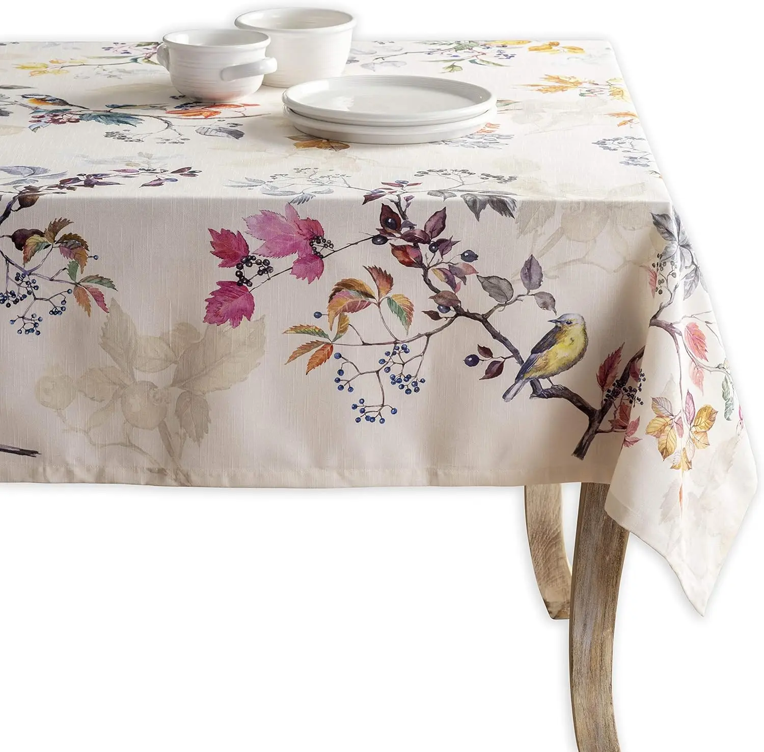 

Table Cloths 100% Cotton 70 Inch x 120 Inch Decorative Washable Rectangle Tablecloth, Dining, Kitchen